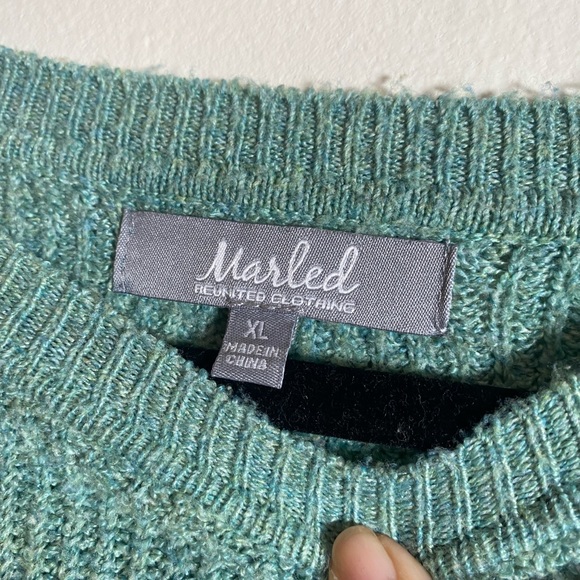 SEAFOAM TEAL GREEN SWEATER XL - Picture 4 of 8